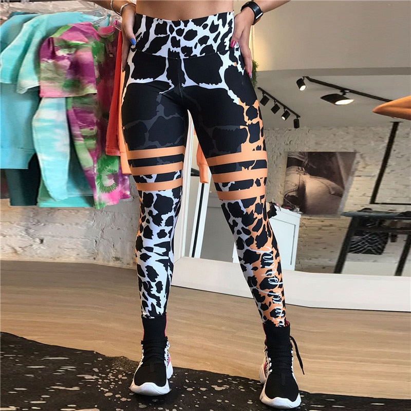 Leopard Stripe Leggings - Seductively Posh LLC