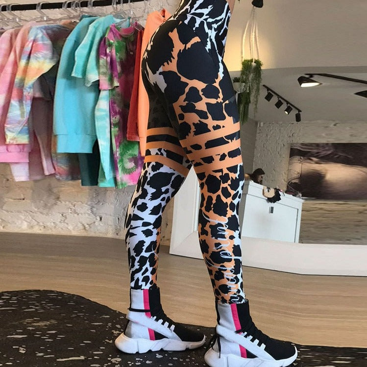 Leopard Stripe Leggings - Seductively Posh LLC