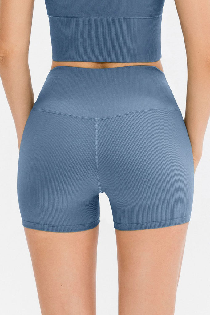 Slim Fit Wide Waistband Sports Shorts - Seductively Posh LLC