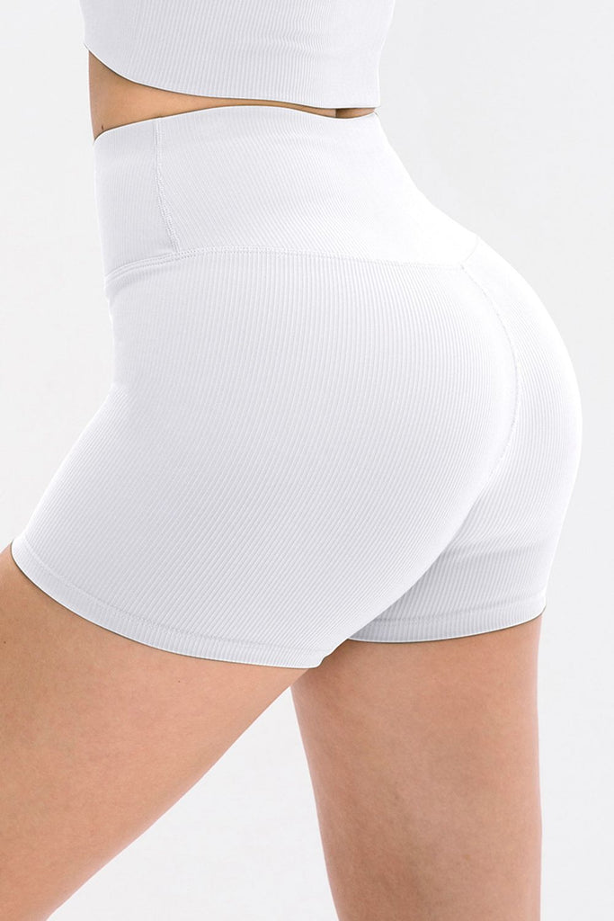 Slim Fit Wide Waistband Sports Shorts - Seductively Posh LLC