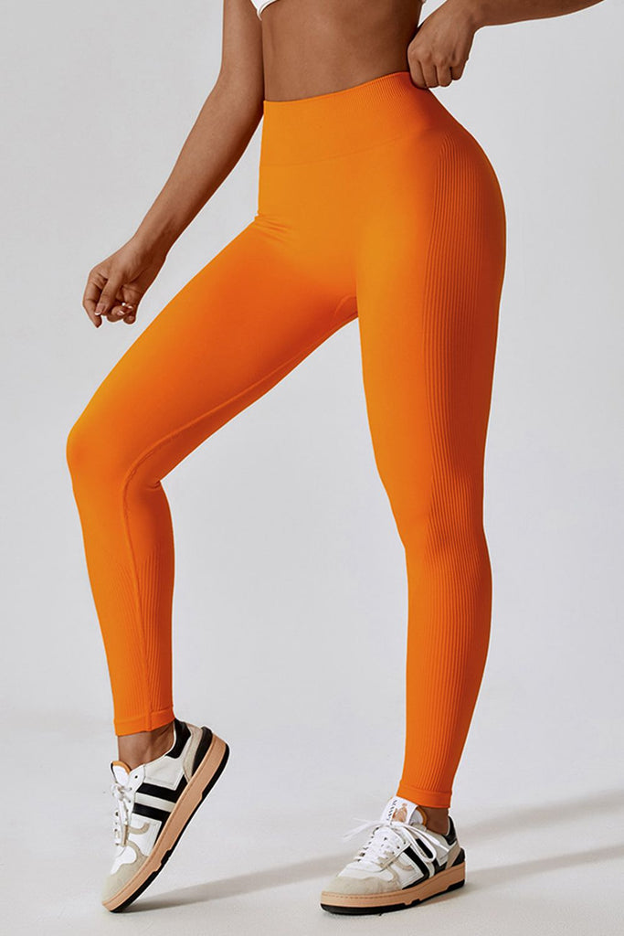 Wide Waistband Slim Fit Long Sports Leggings - Seductively Posh LLC