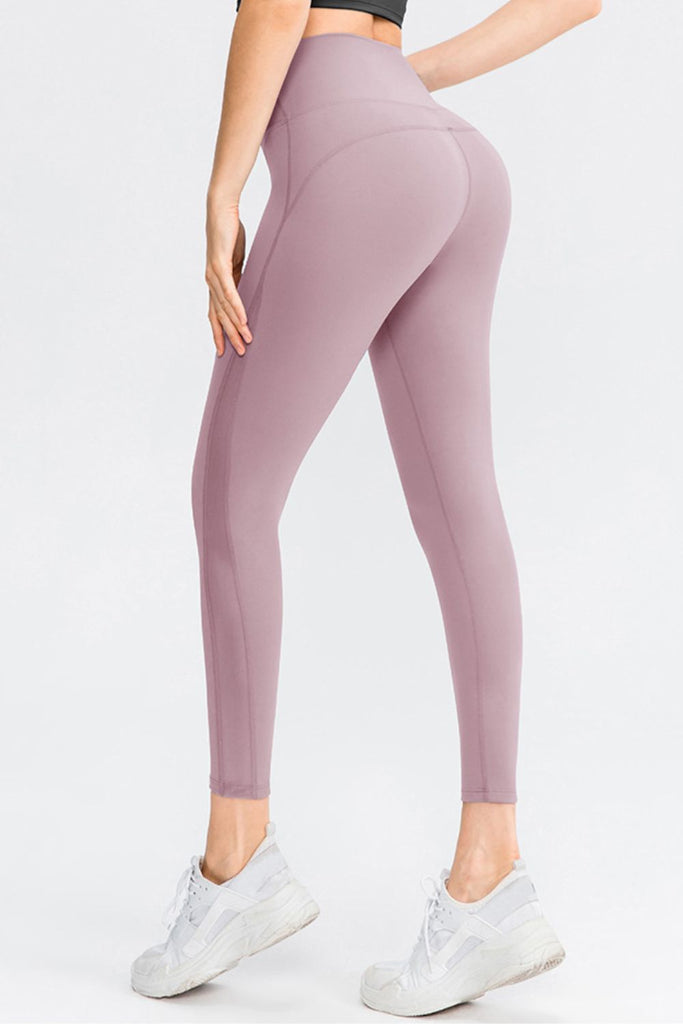 Wide Waistband Slim Fit Long Sports Pants - Seductively Posh LLC