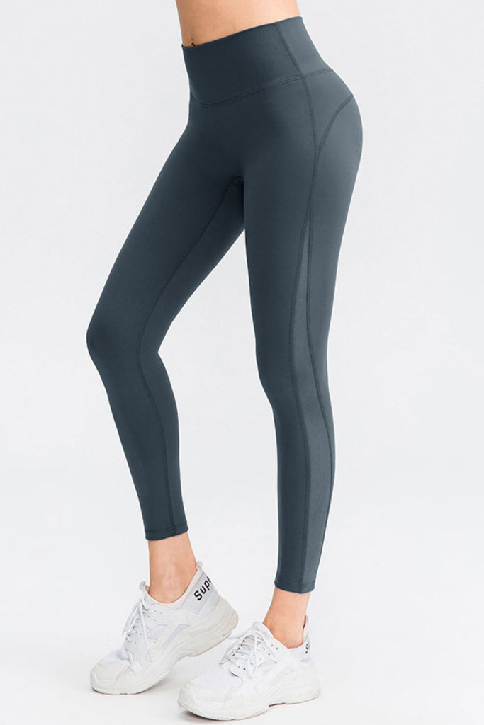 Wide Waistband Slim Fit Long Sports Pants - Seductively Posh LLC