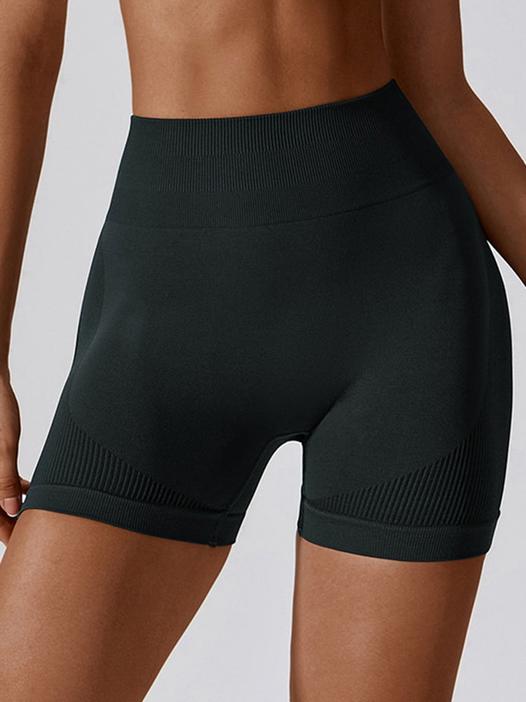 Wide Waistband Slim Fit Sports Shorts - Seductively Posh LLC