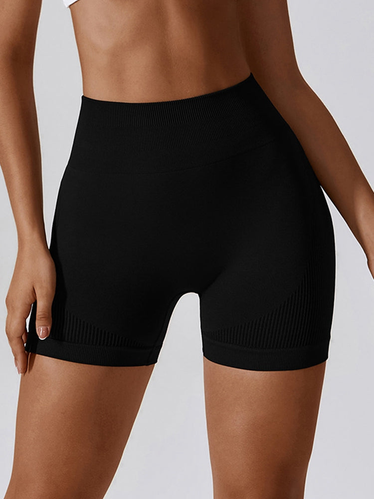 Wide Waistband Slim Fit Sports Shorts - Seductively Posh LLC