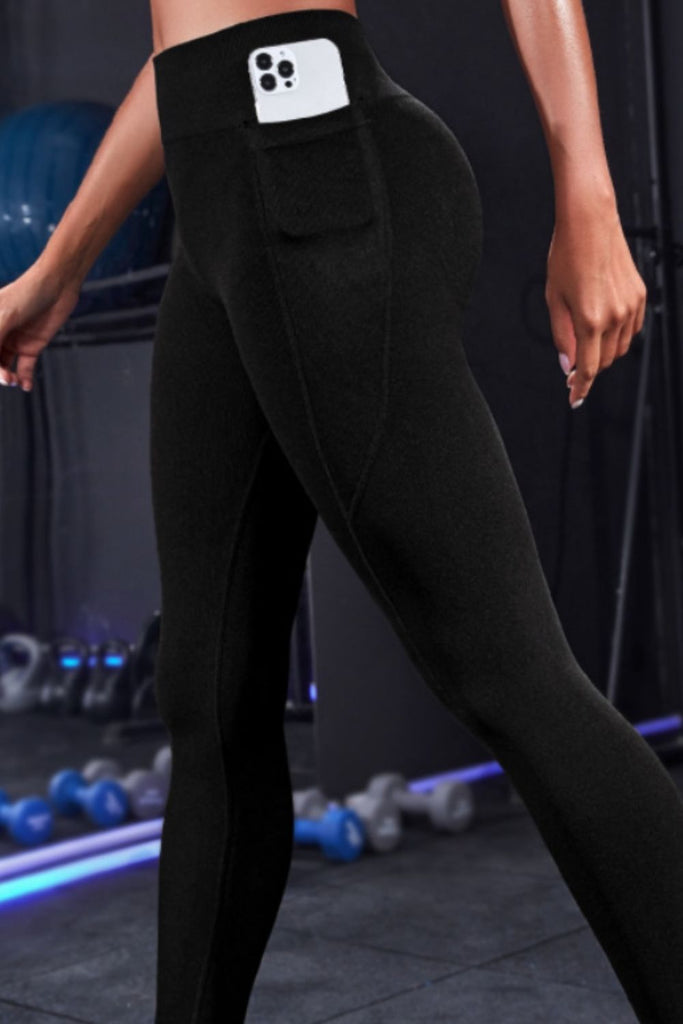 Wide Waistband Sports Leggings - Seductively Posh LLC