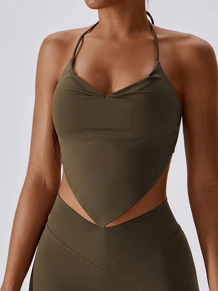 Yoga Halter Neck Sleeveless Tank Top - Seductively Posh LLC